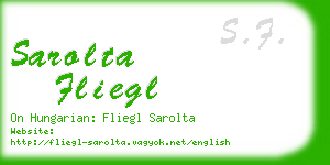 sarolta fliegl business card